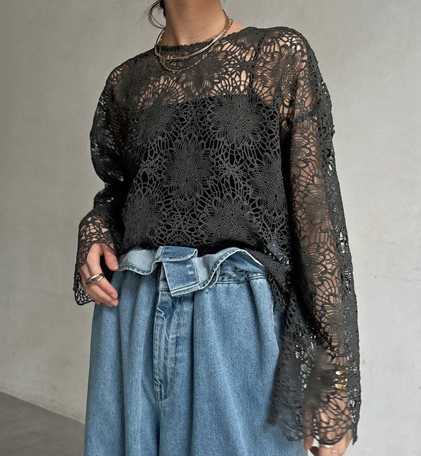 「レーススカラブラウス」|シャツ・ブラウス|