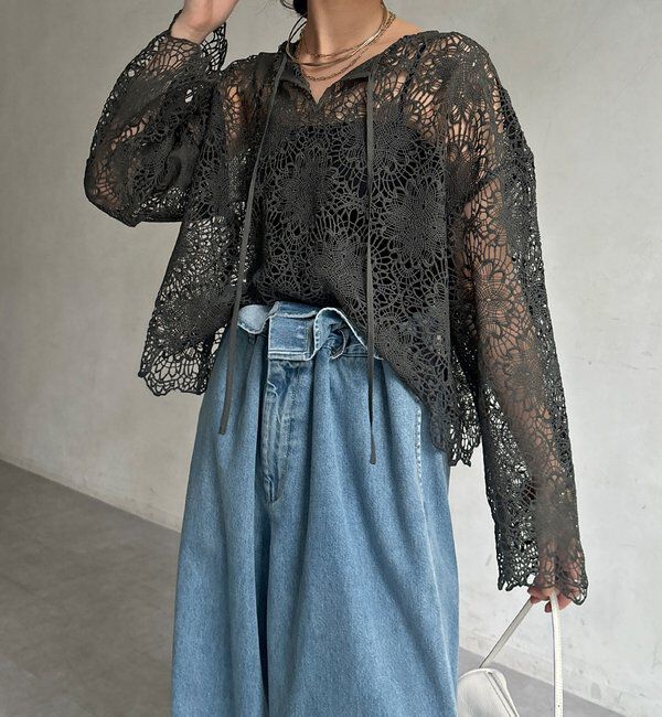  「レーススカラブラウス」|シャツ・ブラウス|