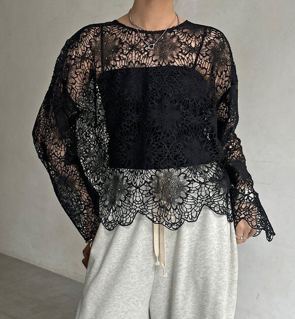  「レーススカラブラウス」|シャツ・ブラウス|