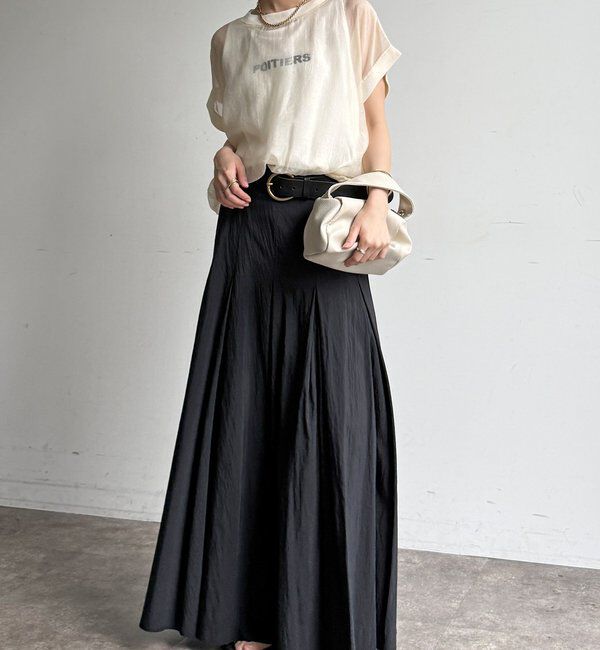  「【WEB限定】ロゴタンクセット布帛切替ニットプルオーバー」|ニット・セーター|