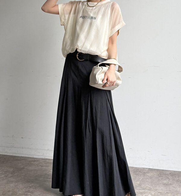  「【WEB限定】ロゴタンクセット布帛切替ニットプルオーバー」|ニット・セーター|