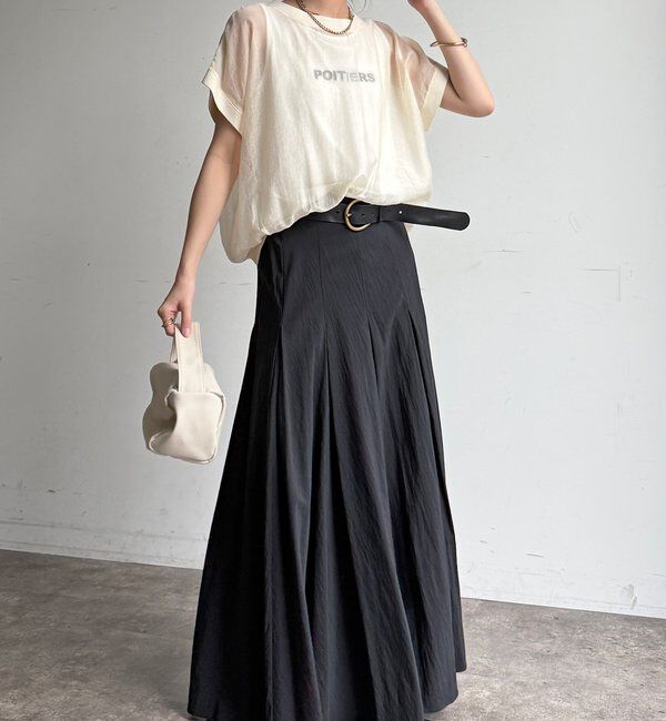  「【WEB限定】ロゴタンクセット布帛切替ニットプルオーバー」|ニット・セーター|