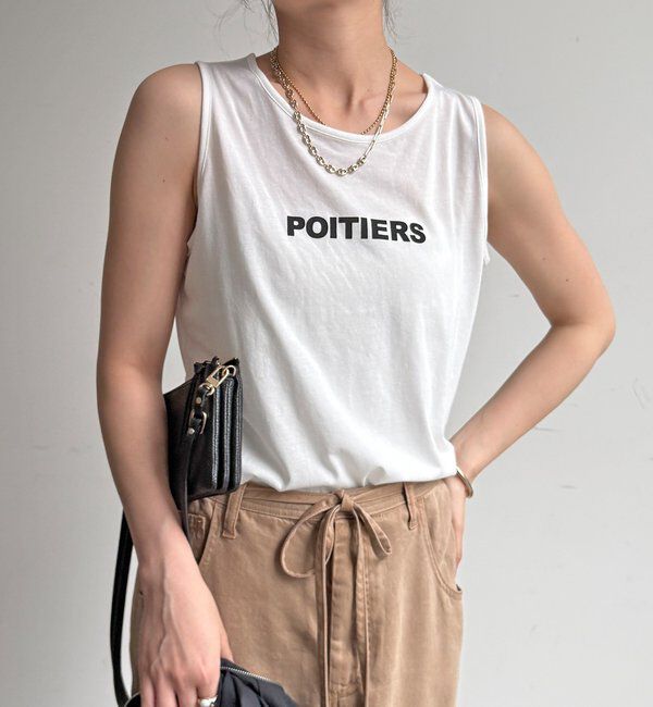  「【WEB限定】ロゴタンクセット布帛切替ニットプルオーバー」|ニット・セーター|