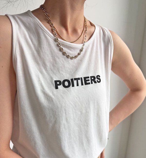  「【WEB限定】ロゴタンクセット布帛切替ニットプルオーバー」|ニット・セーター|