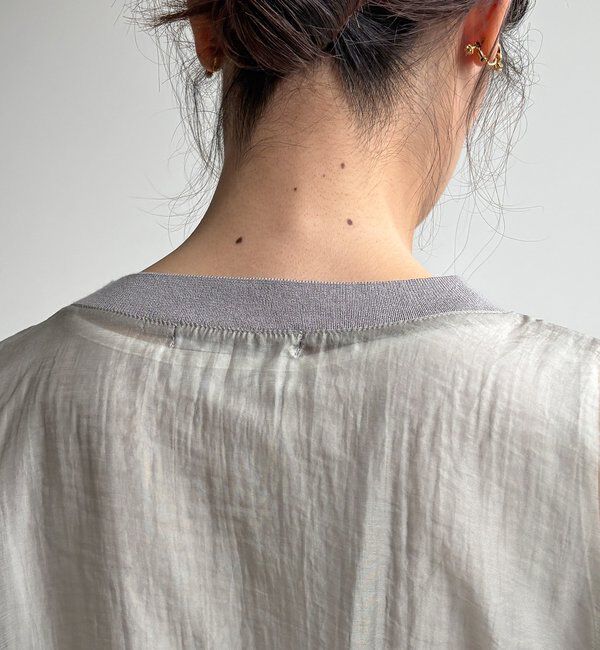  「【WEB限定】ロゴタンクセット布帛切替ニットプルオーバー」|ニット・セーター|