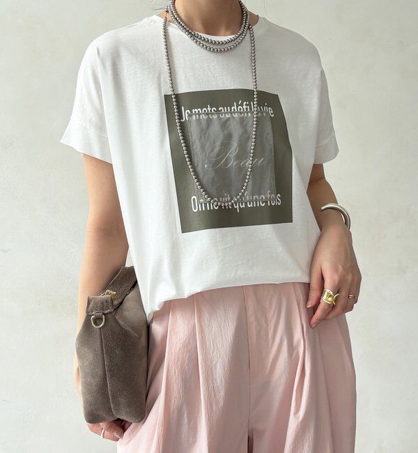  「【WEB限定】BeauオーガンジーロゴTEE」|Tシャツ・カットソー|オフホワイト