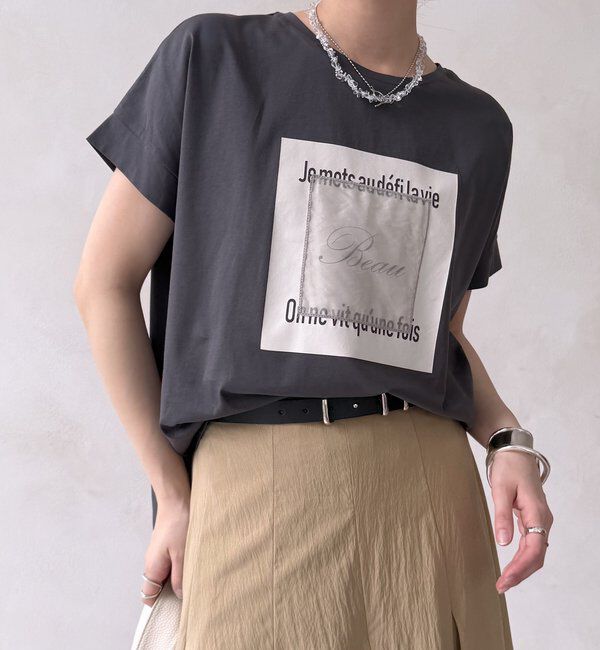  「【WEB限定】BeauオーガンジーロゴTEE」|Tシャツ・カットソー|