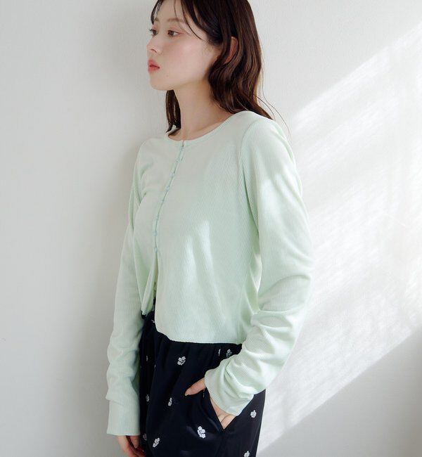  「カットベロアボタンカーディガン」|Tシャツ・カットソー|