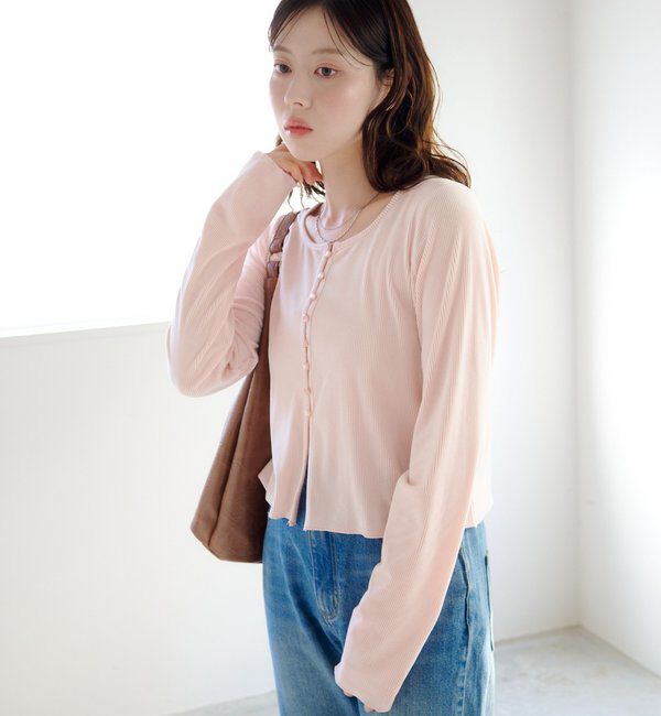  「カットベロアボタンカーディガン」|Tシャツ・カットソー|