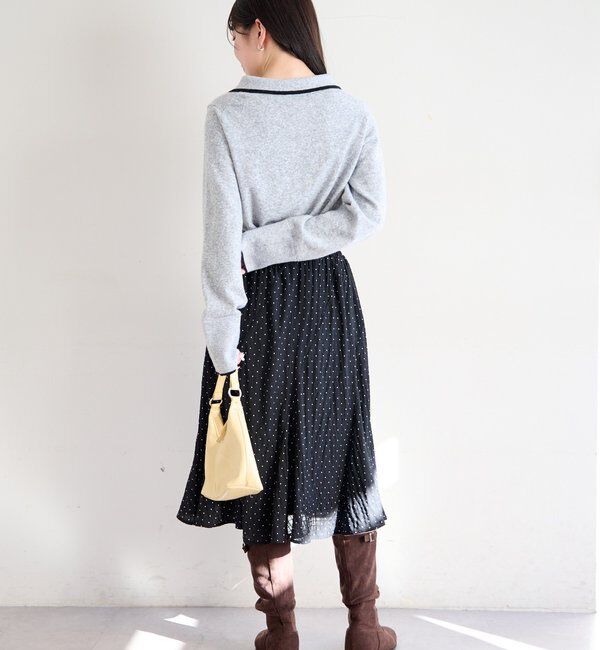  「ドットシアーミドルスカート」|スカート|