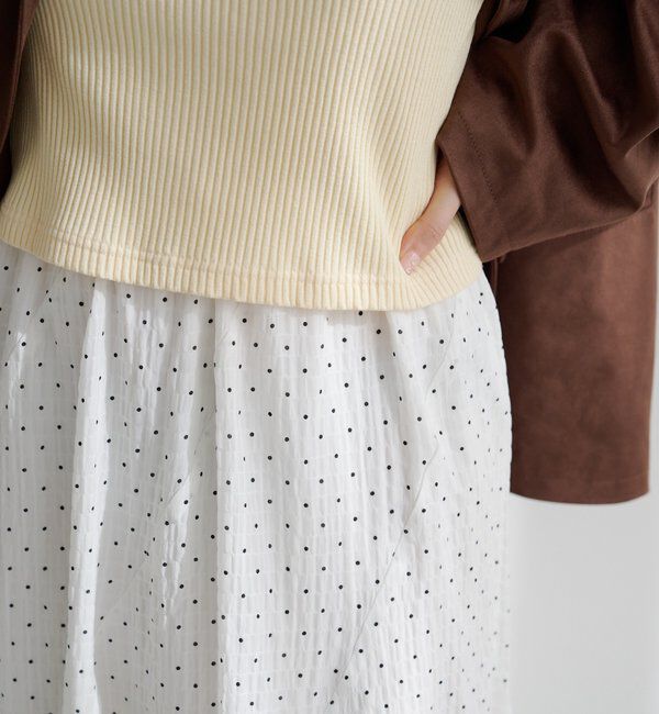  「ドットシアーミドルスカート」|スカート|