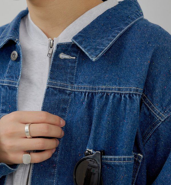  「【WHIMSIC】ネップデニムワークジャケット」|デニムジャケット|
