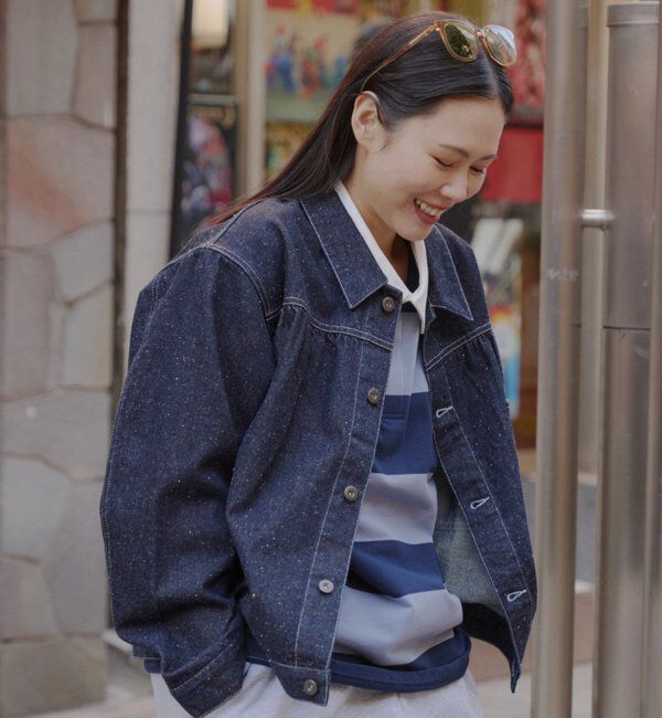  「【WHIMSIC】ネップデニムワークジャケット」|デニムジャケット|インディゴブルー