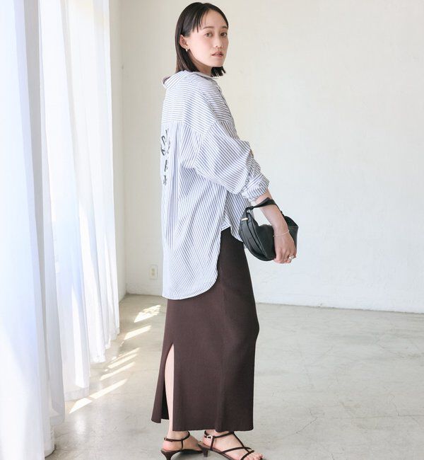  「【マイナス3kg/レビュー高評価☆】リブタイトスカート」|スカート|