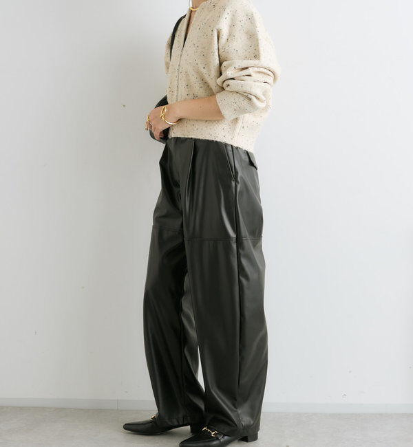  「【カーディガンとしても着れる】ショートZIPニット」|ニット・セーター|