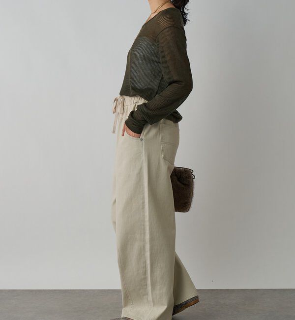  「【キャッチーなデザイン】スウェットドッキングデニム」|デニム|