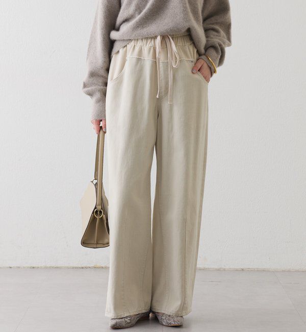  「【キャッチーなデザイン】スウェットドッキングデニム」|デニム|