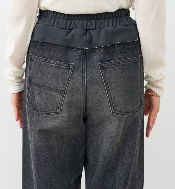  「【キャッチーなデザイン】スウェットドッキングデニム」|デニム|