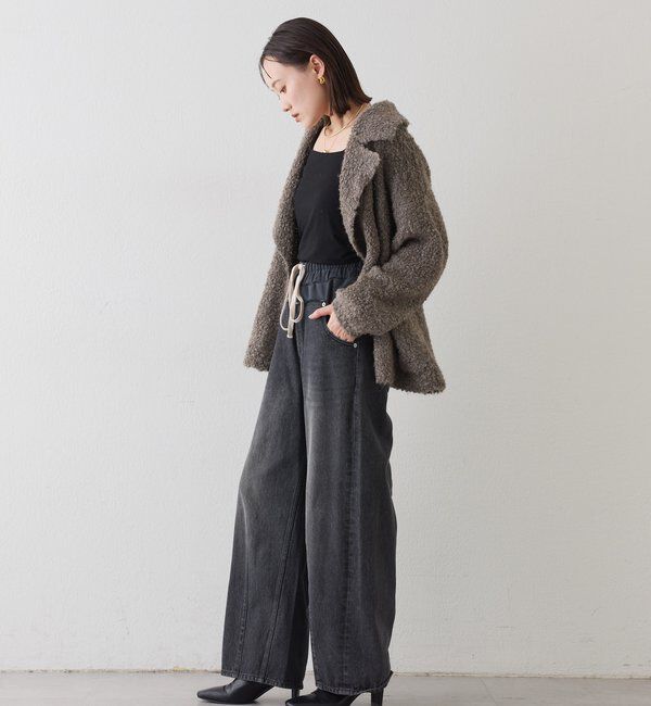  「【キャッチーなデザイン】スウェットドッキングデニム」|デニム|