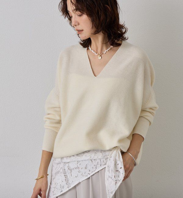  「【リバイバル/新色追加/7色展開】ウール100NEWバックボリュームニット」|ニット・セーター|