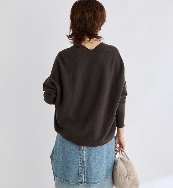  「【リバイバル/新色追加/7色展開】ウール100NEWバックボリュームニット」|ニット・セーター|