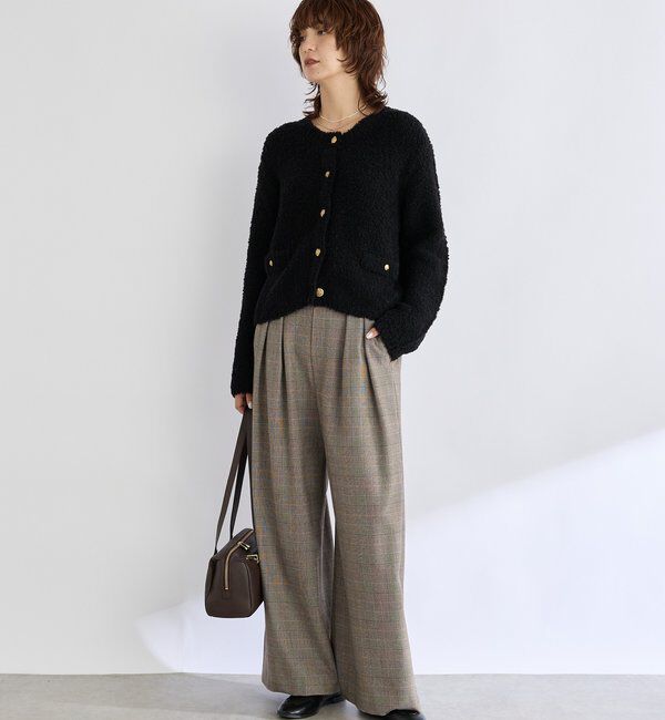  「【最高気温5度の寒い日に！/すっきり見え】ウォームタックワイドスラックス」|チノ|