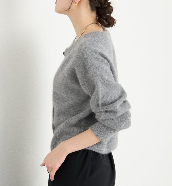  「【上質素材】ヘアリーヤーン2wayカーディガン」|カーディガン|