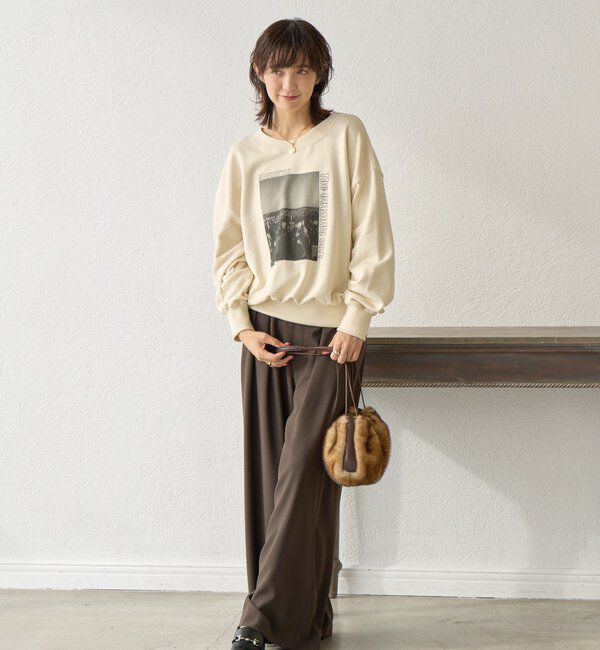  「【大人カジュアルに】2wayPhotoスウェット」|Tシャツ・カットソー|