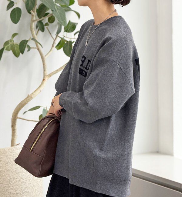  「【バックロゴが目を惹く】アスレチックロゴニット」|ニット・セーター|