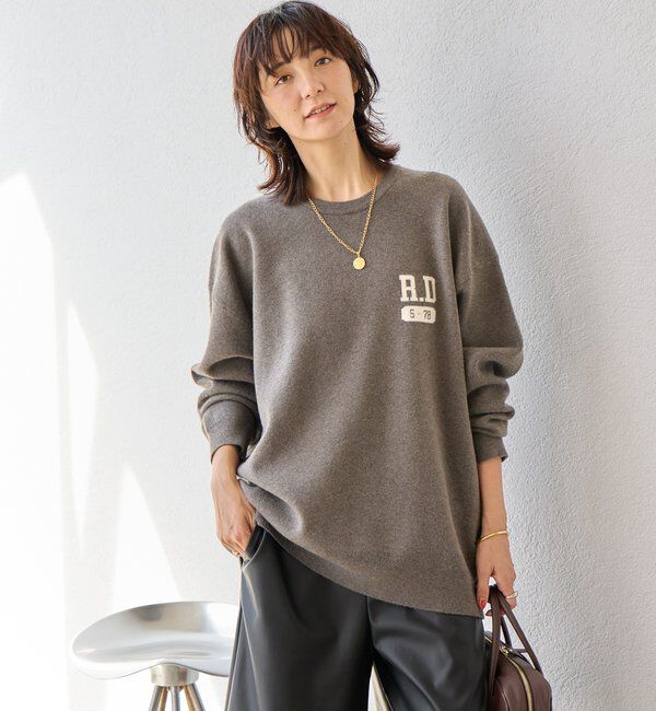  「【バックロゴが目を惹く】アスレチックロゴニット」|ニット・セーター|