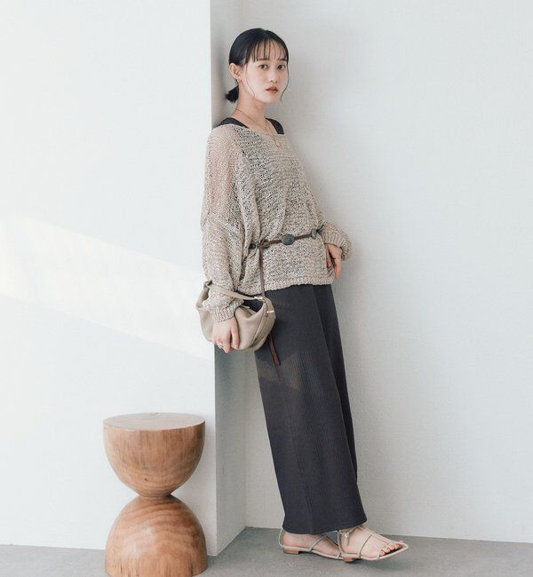  「予約【抜け感】ポインテッドラインサンダル」|サンダル|