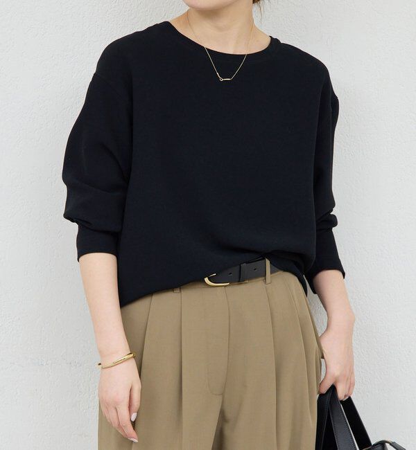  「【新色登場！】バックスリットブラウスT」|シャツ・ブラウス|ブラック