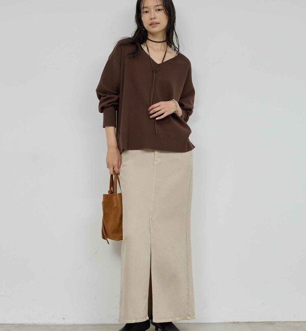  「【セットアップ対応】リヨセルスリットスカート」|スカート|