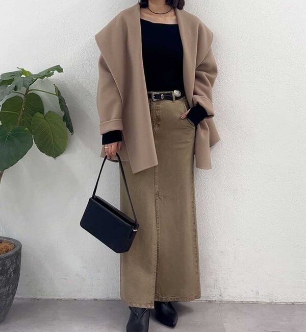  「【セットアップ対応】リヨセルスリットスカート」|スカート|