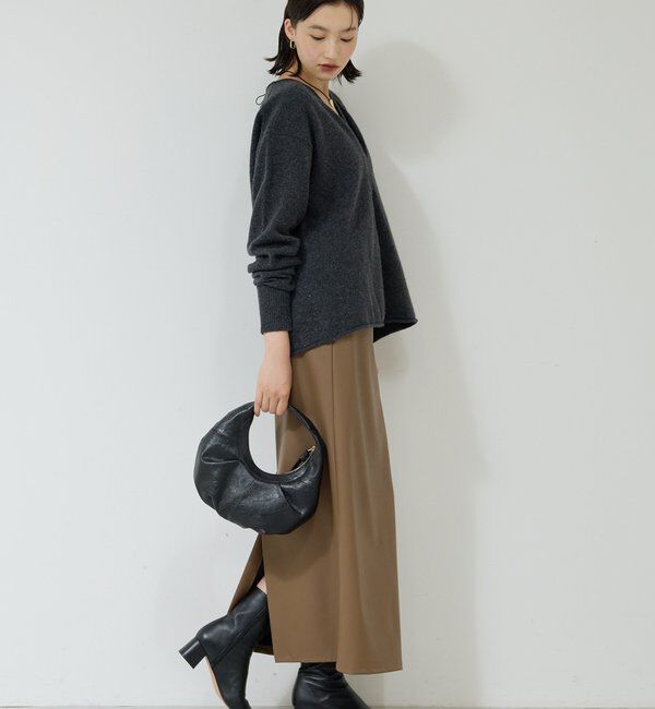  「ウールカシミヤタックVプルオーバー」|ニット・セーター|