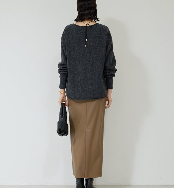  「ウールカシミヤタックVプルオーバー」|ニット・セーター|