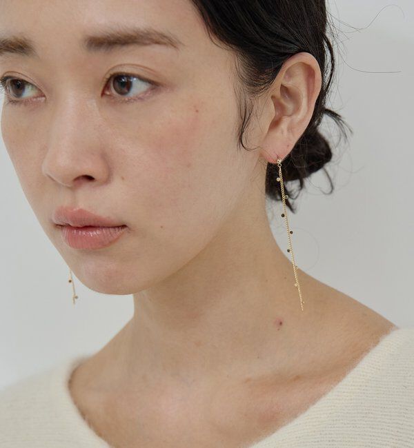  「ポルカドットチェーンピアス」|リング|