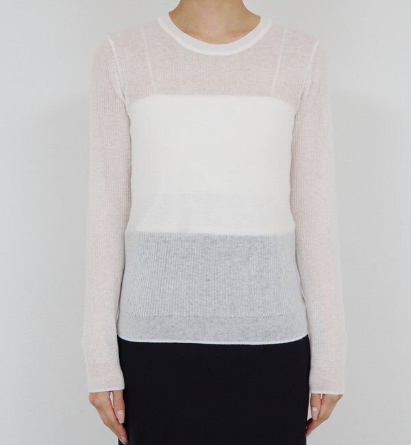  「【HERITANOVUM】 クルーリブニット」|ニット・セーター|