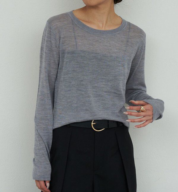  「【HERITANOVUM】ライトウールクルーニット」|ニット・セーター|