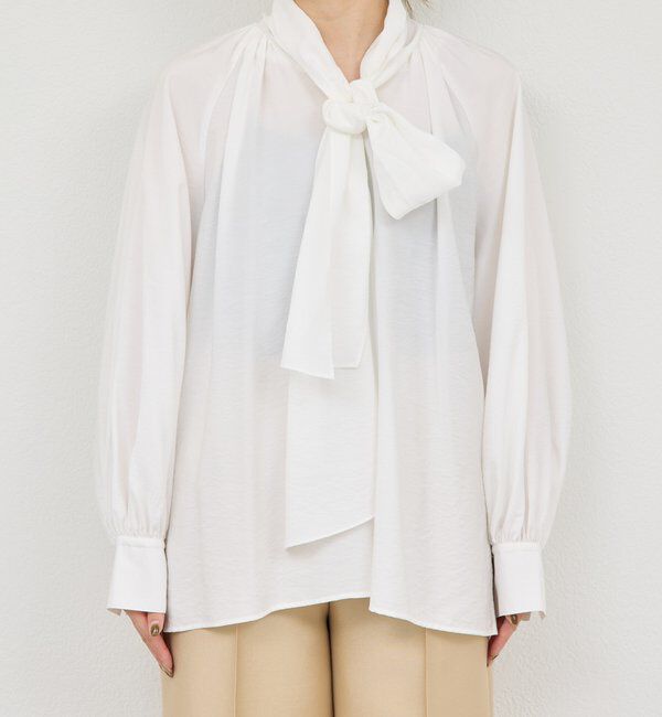  「【上品&times;華やか】【2way】ギャザーボウタイブラウス」|シャツ・ブラウス|