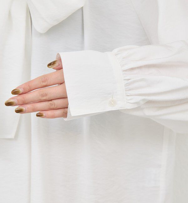  「【上品&times;華やか】【2way】ギャザーボウタイブラウス」|シャツ・ブラウス|