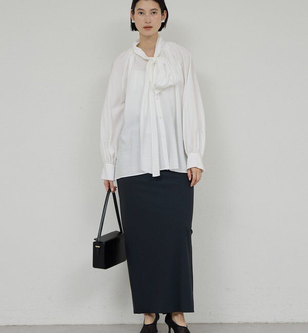  「【上品&times;華やか】【2way】ギャザーボウタイブラウス」|シャツ・ブラウス|