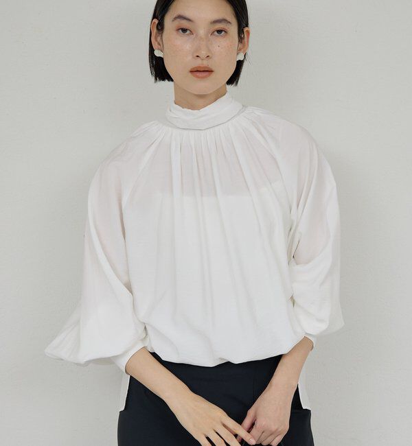  「【上品&times;華やか】【2way】ギャザーボウタイブラウス」|シャツ・ブラウス|