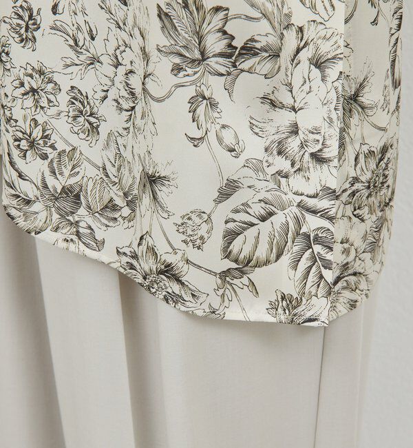  「【セットアップ対応】ボタニカルサテンキャミ」|シャツ・ブラウス|