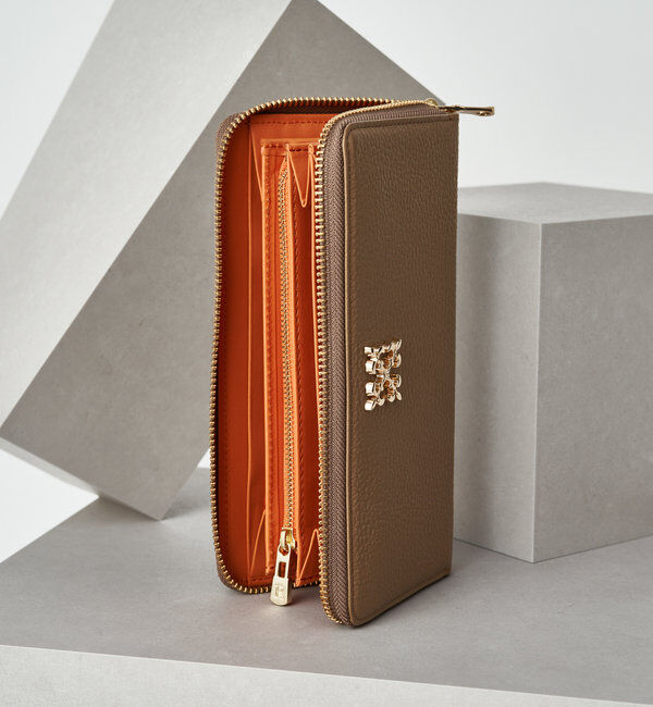  「モノグラムプレートラウンドジップウォレット」|財布|