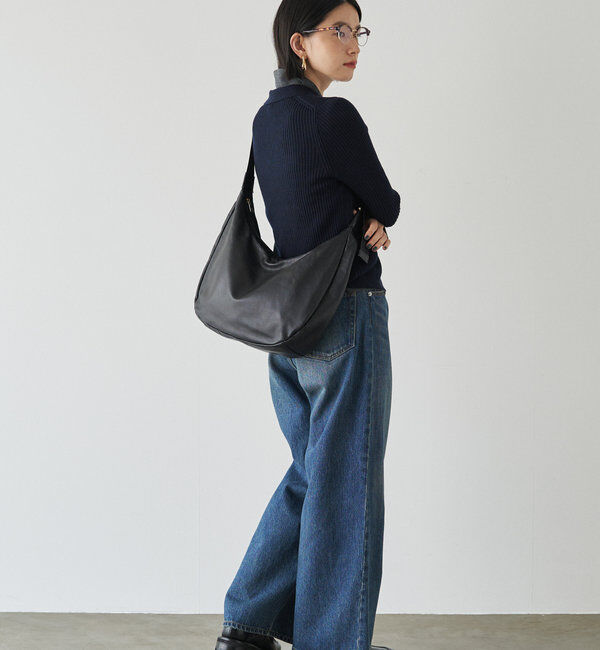  「ソフトレザーラウンドビッグショルダーバッグ」|ショルダー・メッセンジャー|