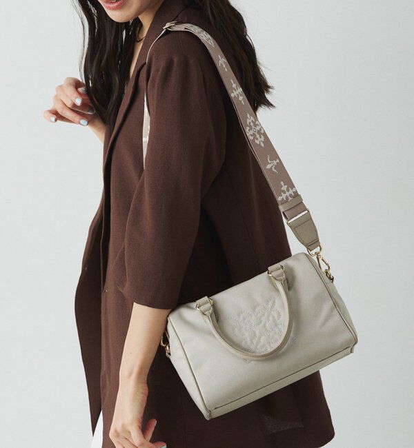  「《WEB限定》コーデュラナイロン2WAYミニボストンバッグ」|ボストンバッグ|グレージュ