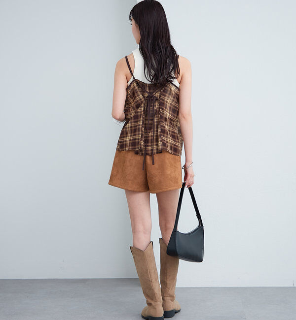  「チェックフリルキャミ」|シャツ・ブラウス|