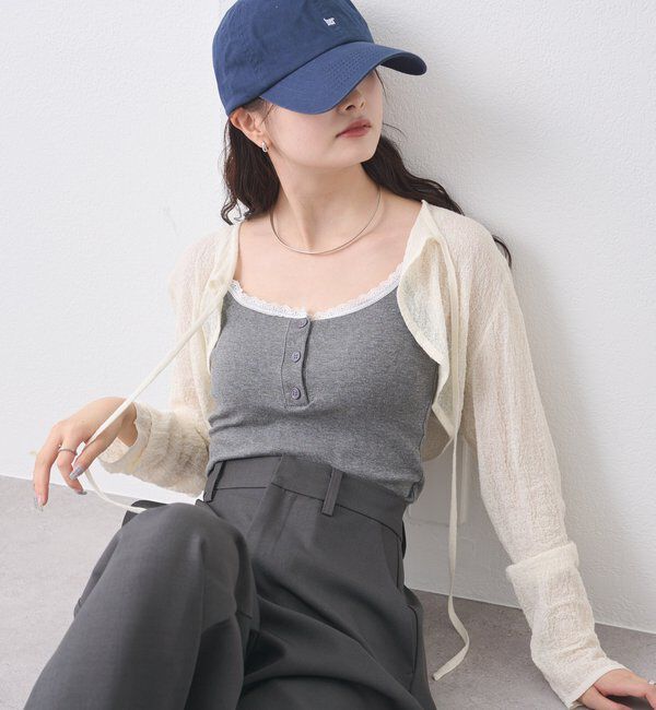  「パット付きボーダーキャミ」|キャミソール|