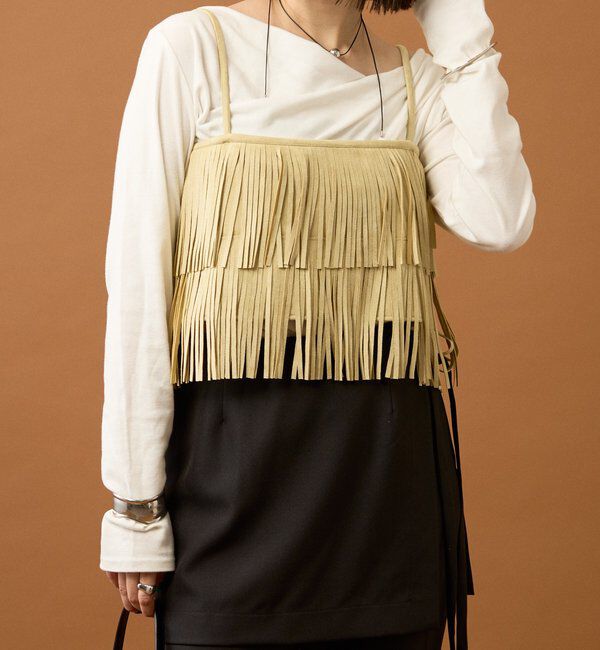  「フェイクスウェードフリンジビスチェ」|シャツ・ブラウス|